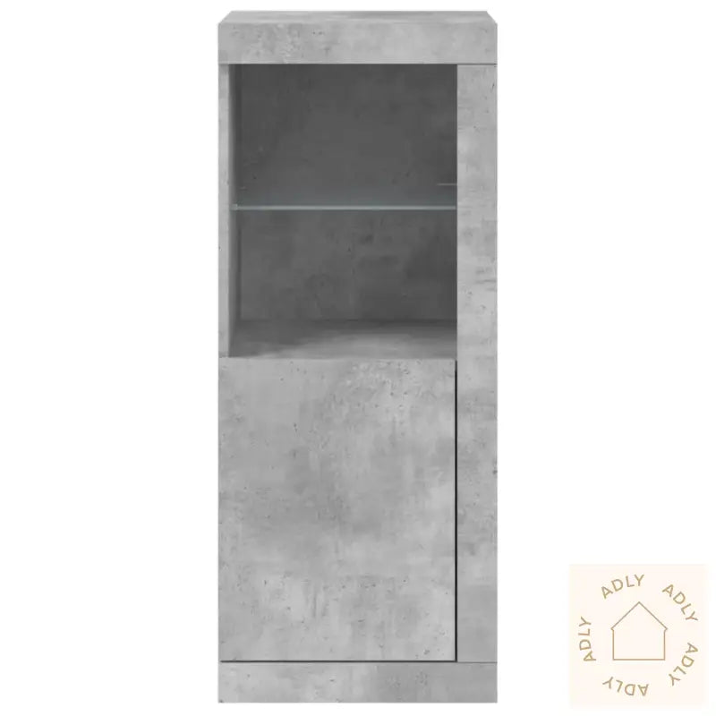 Skjenk Med Led-Lys Betonggrå 41X37X100 Cm