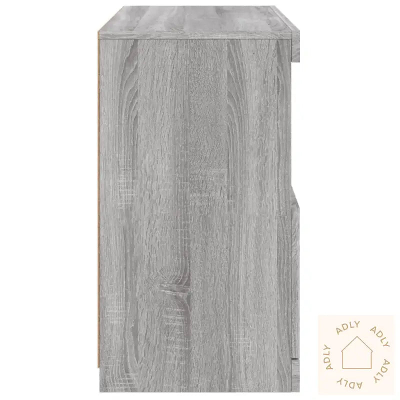 Skjenk Med Led-Lys Grå Sonoma 60X37X67 Cm