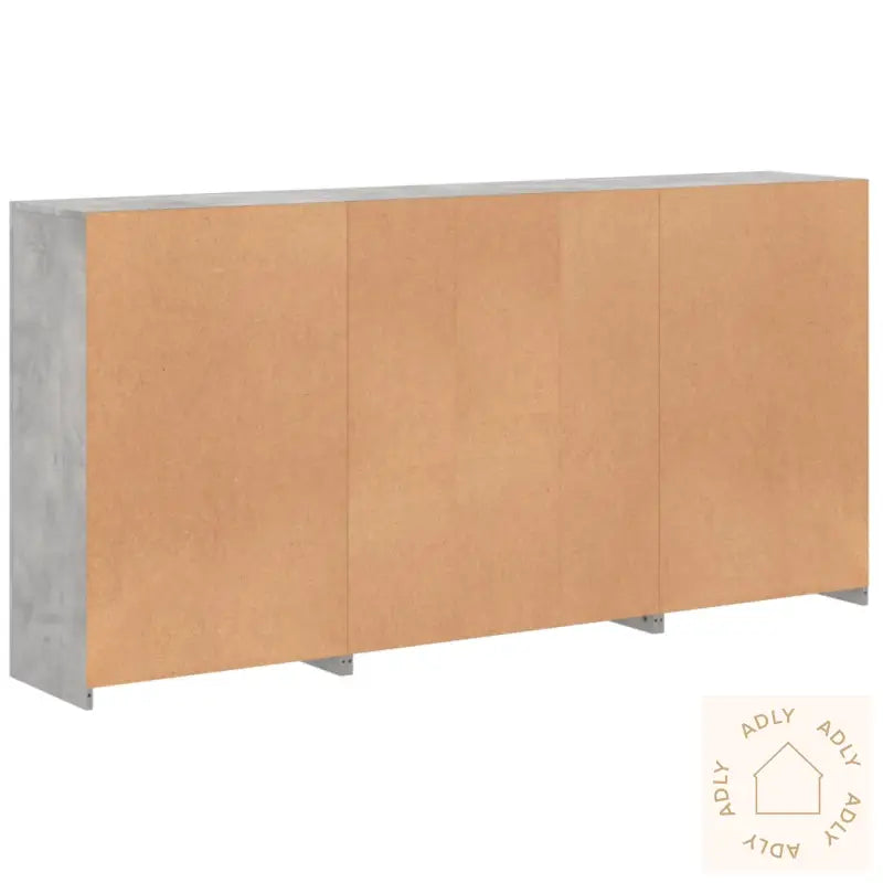 Skjenk Med Led-Lys Betonggrå 202X37X100 Cm