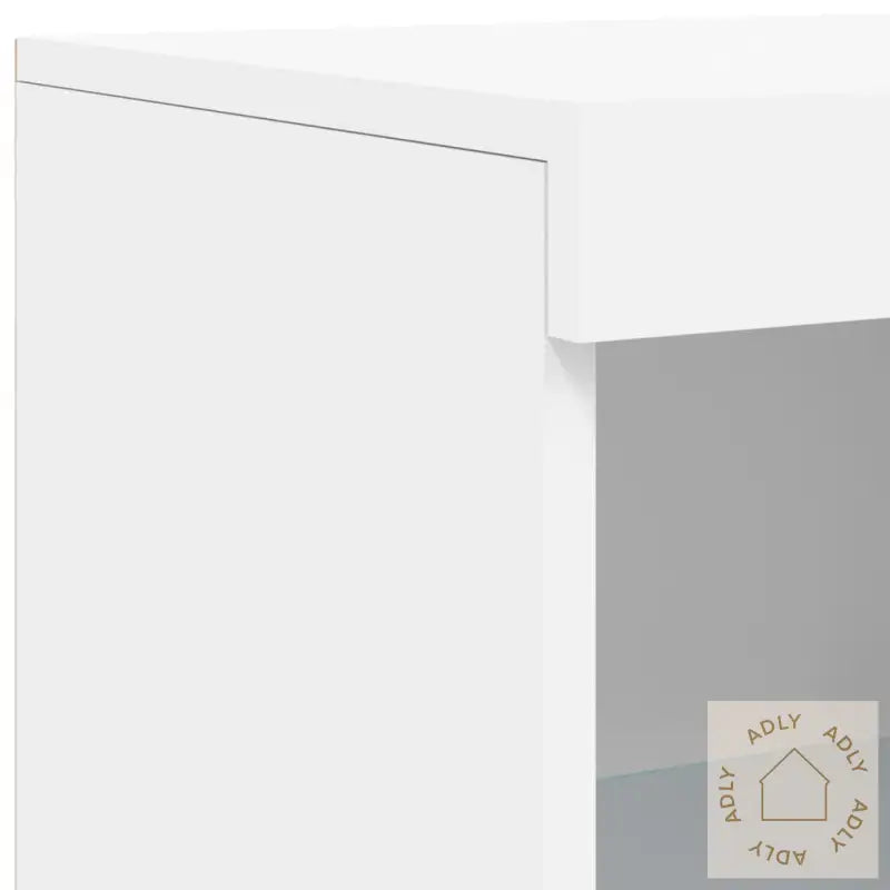 Skjenk Med Led-Lys Hvit 41X37X100 Cm