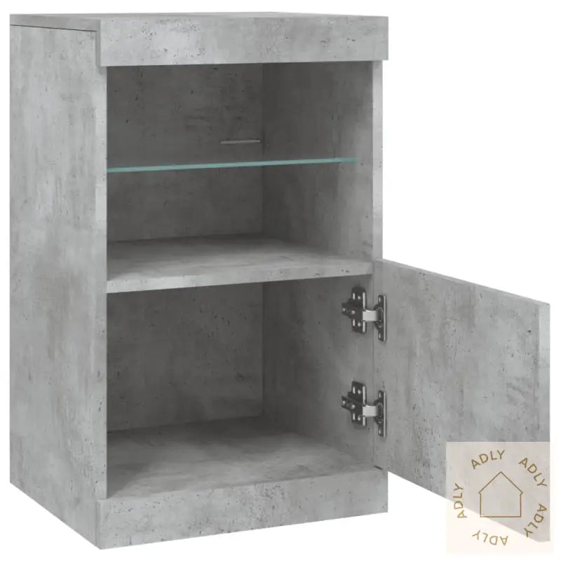 Skjenk Med Led-Lys Betonggrå 41X37X67 Cm