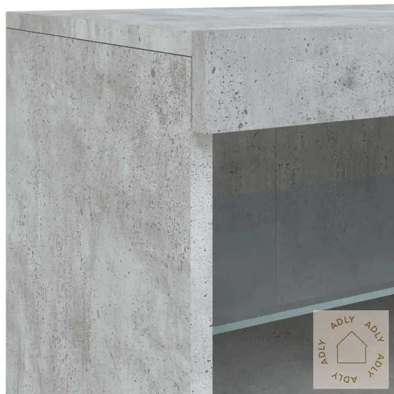 Skjenk Med Led-Lys Betonggrå 41X37X67 Cm