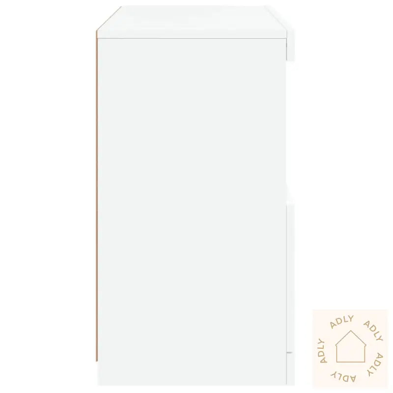 Skjenk Med Led-Lys Hvit 60X37X67 Cm