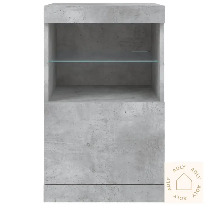 Skjenk Med Led-Lys Betonggrå 41X37X67 Cm