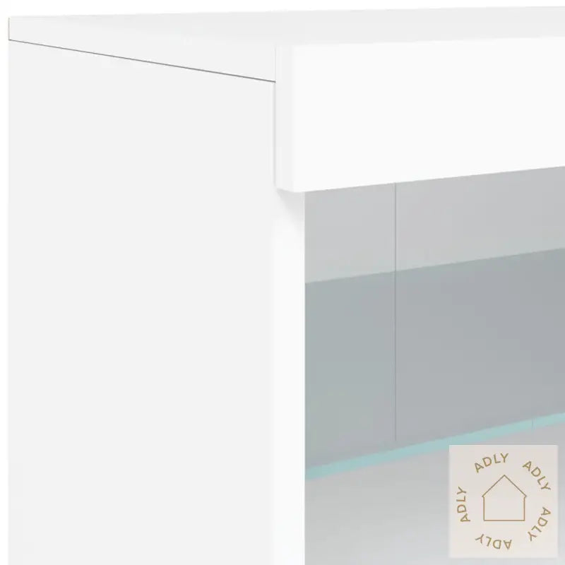 Skjenk Med Led-Lys Hvit 60X37X67 Cm