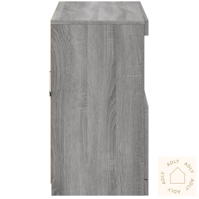 Skjenk Med Led-Lys Grå Sonoma 81X37X67 Cm