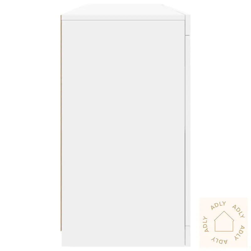 Skjenk Med Led-Lys Hvit 163X37X67 Cm