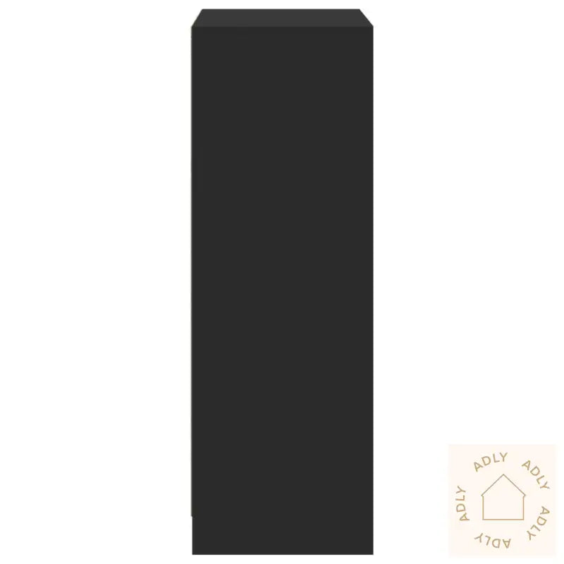 Skjenk Med Led Svart 72X34X100 Cm Konstruert Tre