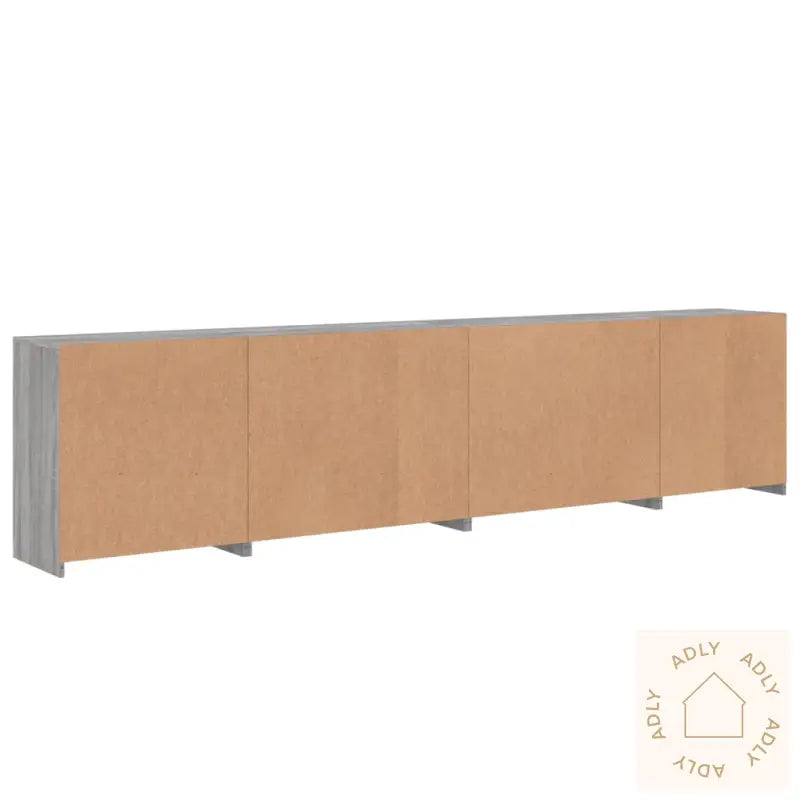 Skjenk Med Led-Lys Grå Sonoma 283X37X67 Cm