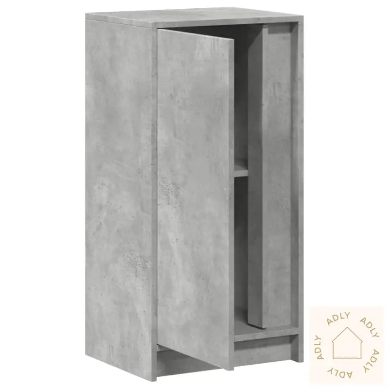 Skjenk Med Led Betonggrå 42,5X34X85 Cm Konstruert Tre