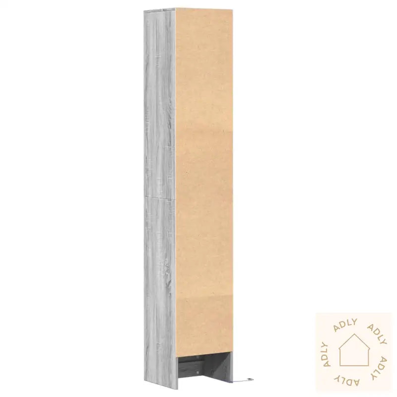 Skjenk Med Led Grå Sonoma 36X32,5X200 Cm Konstruert Tre