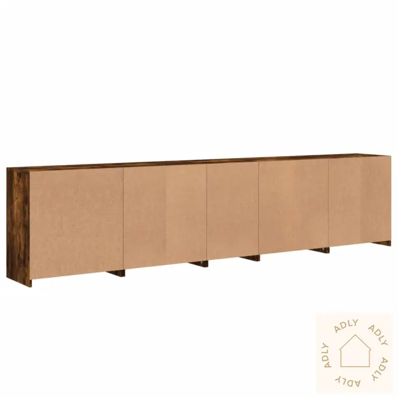 Skjenk Med Led-Lys Røkt Eik 283X37X67 Cm