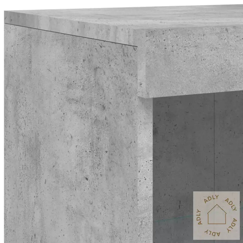 Skjenk Med Led-Lys Betonggrå 162X37X100 Cm