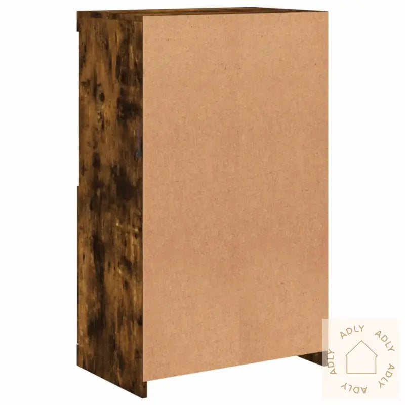 Skjenk Med Led-Lys Røkt Eik 60,5X37X100 Cm