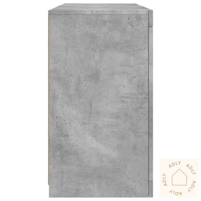 Skjenk Med Led-Lys Betonggrå 123X37X67 Cm