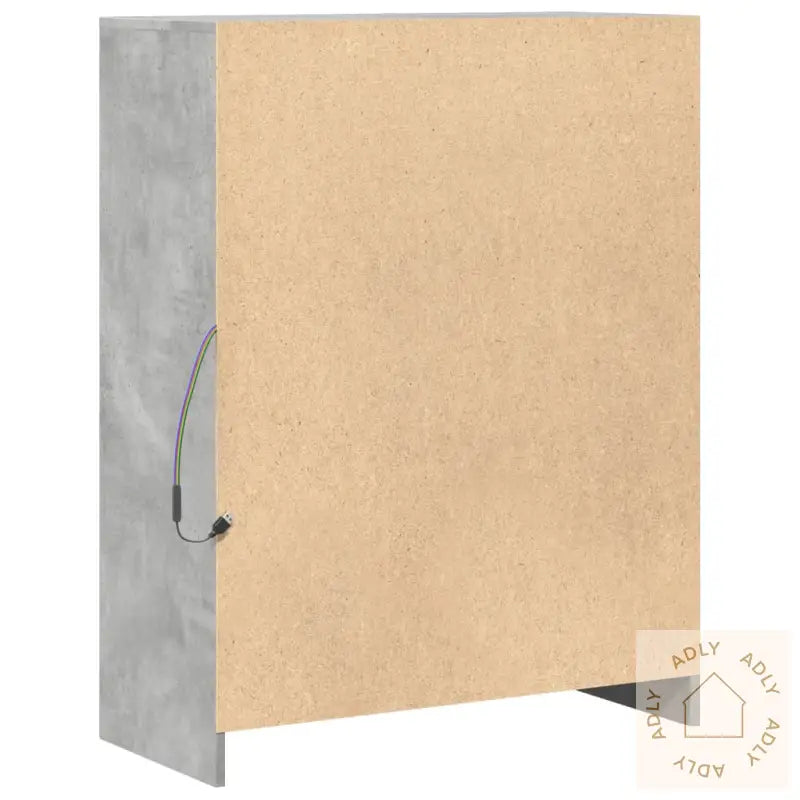 Skjenk Med Led Betonggrå 77X34X100 Cm Konstruert Tre