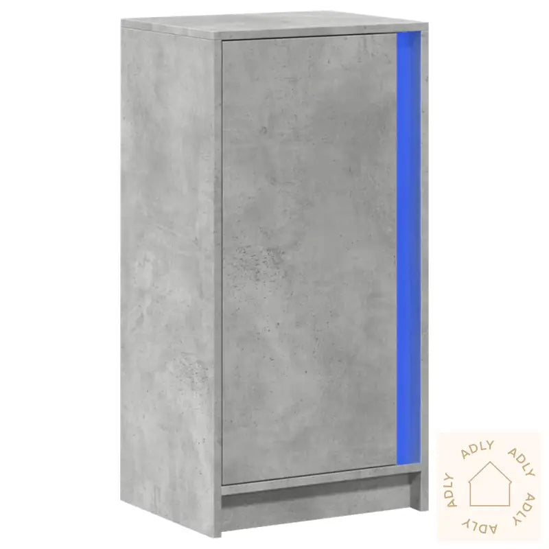 Skjenk Med Led Betonggrå 42,5X34X85 Cm Konstruert Tre