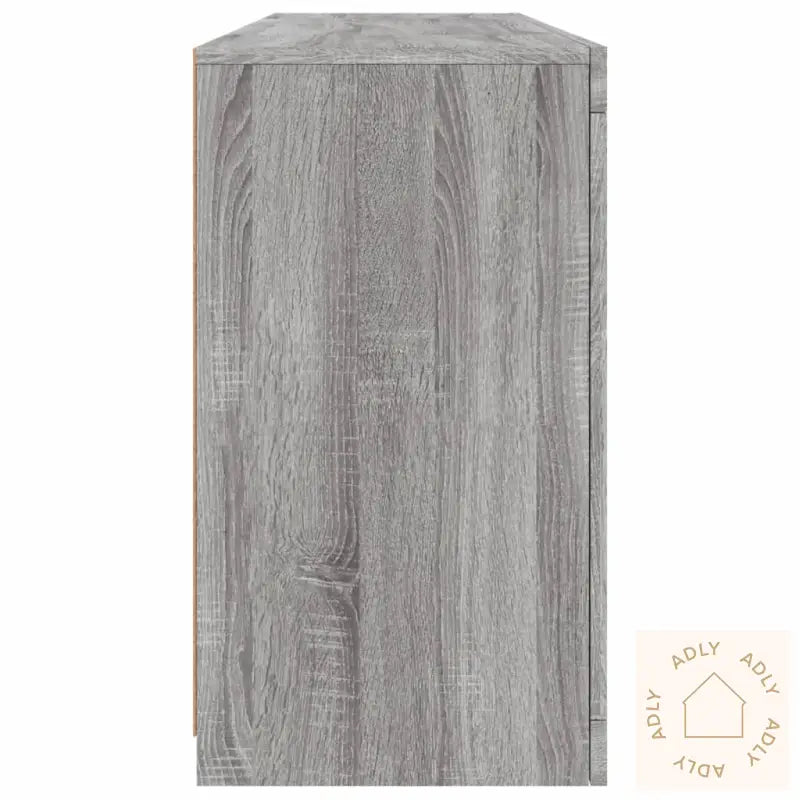 Skjenk Med Led-Lys Grå Sonoma 163X37X67 Cm