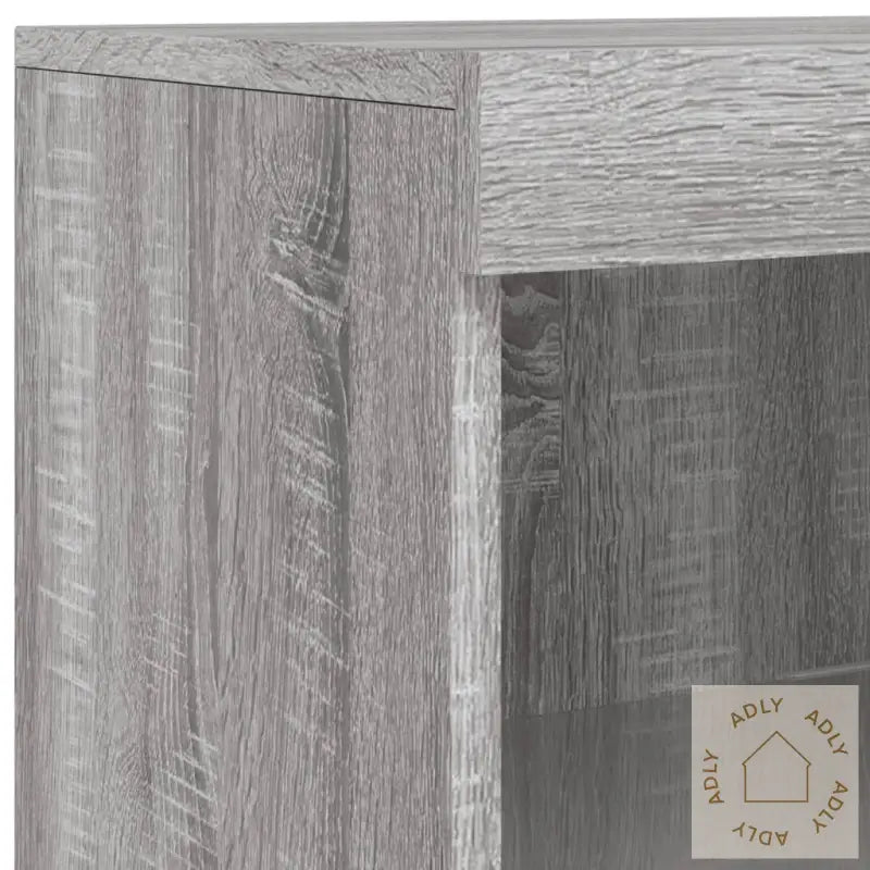 Skjenk Med Led-Lys Grå Sonoma 162X37X100 Cm