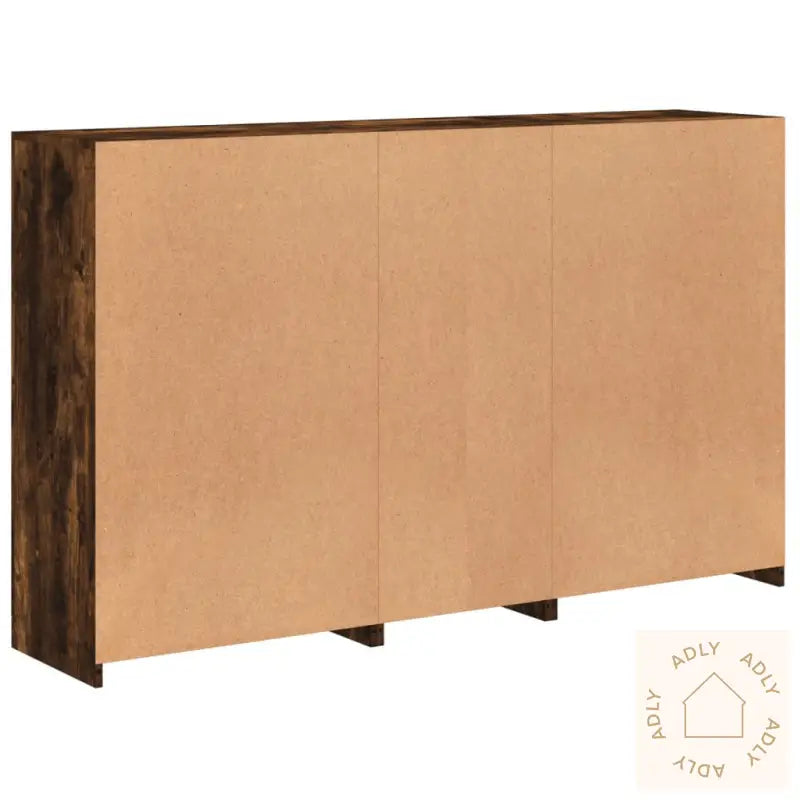 Skjenk Med Led-Lys Røkt Eik 162X37X100 Cm