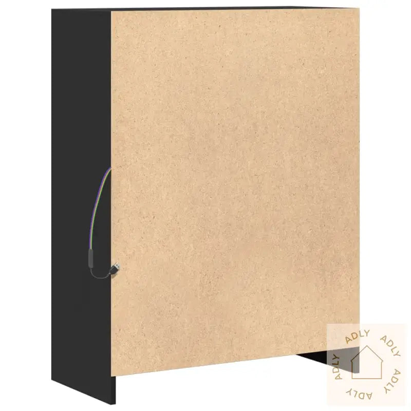 Skjenk Med Led Svart 77X34X100 Cm Konstruert Tre