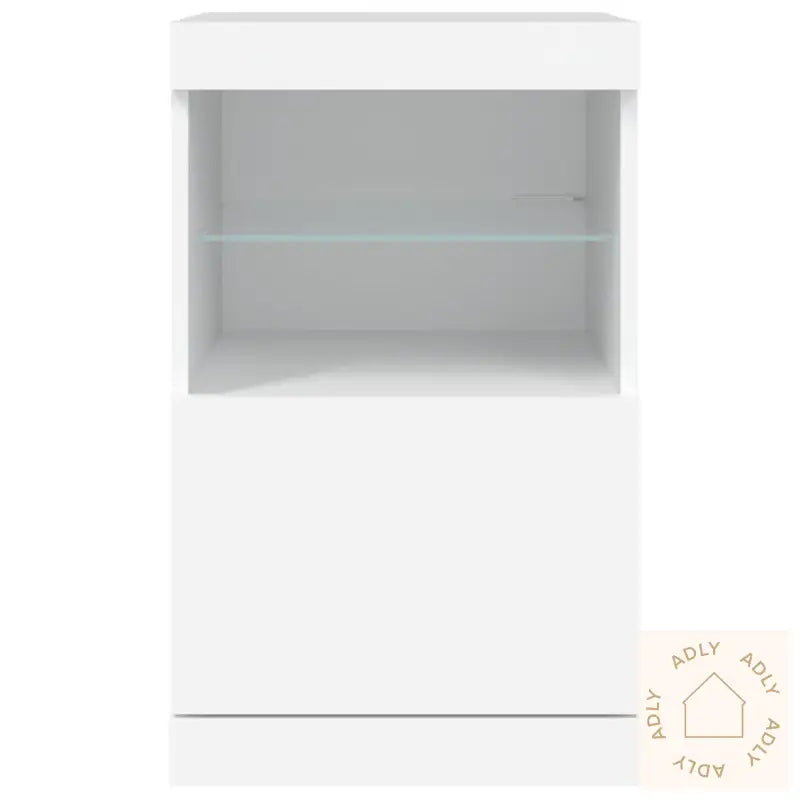 Skjenk Med Led-Lys Hvit 41X37X67 Cm