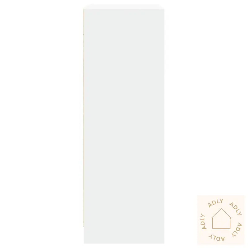 Skjenk Med Led Hvit 77X34X100 Cm Konstruert Tre