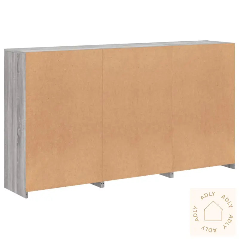 Skjenk Med Led-Lys Grå Sonoma 181,5X37X100 Cm