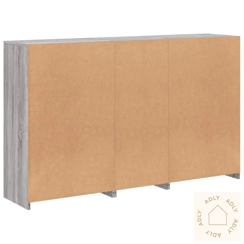 Skjenk Med Led-Lys Grå Sonoma 162X37X100 Cm