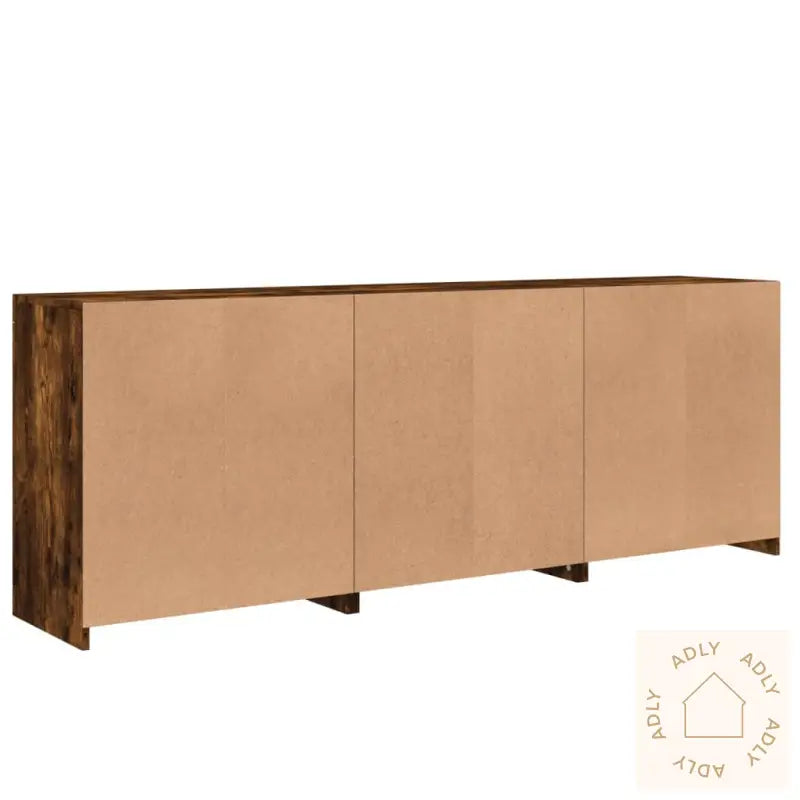 Skjenk Med Led-Lys Røkt Eik 181,5X37X67 Cm