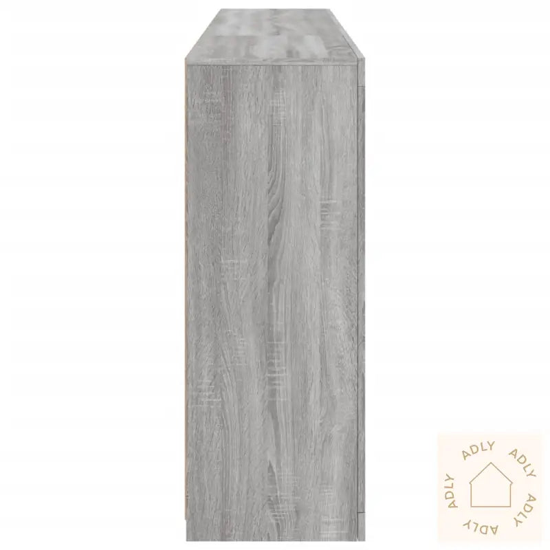 Skjenk Med Led-Lys Grå Sonoma 181,5X37X100 Cm