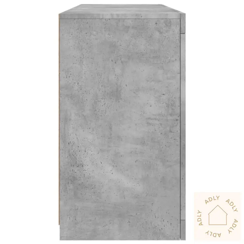 Skjenk Med Led-Lys Betonggrå 142,5X37X67 Cm
