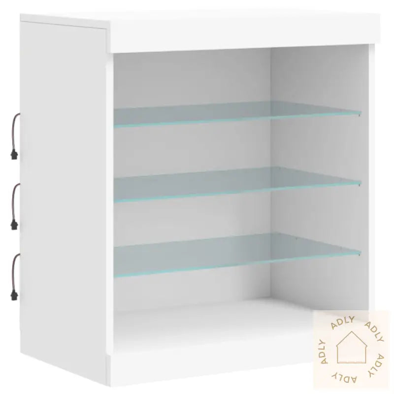 Skjenk Med Led-Lys Hvit 181,5X37X67 Cm