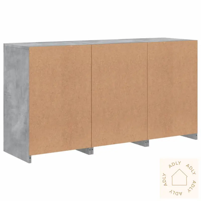 Skjenk Med Led-Lys Betonggrå 123X37X67 Cm