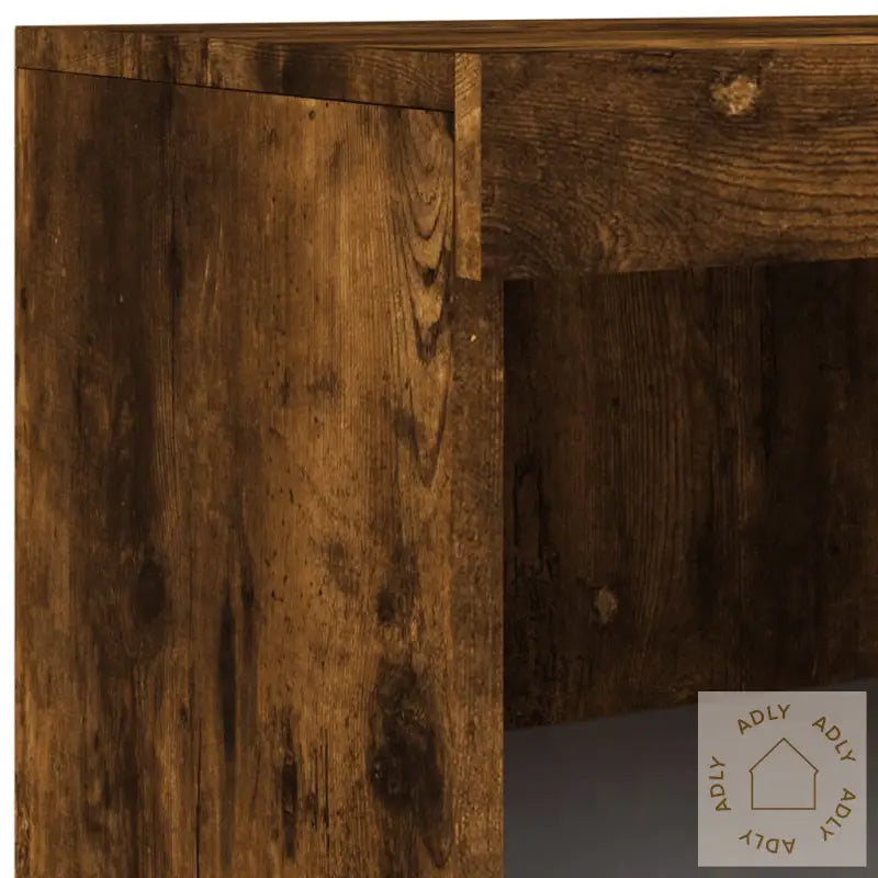 Skjenk Med Led-Lys Røkt Eik 60,5X37X100 Cm