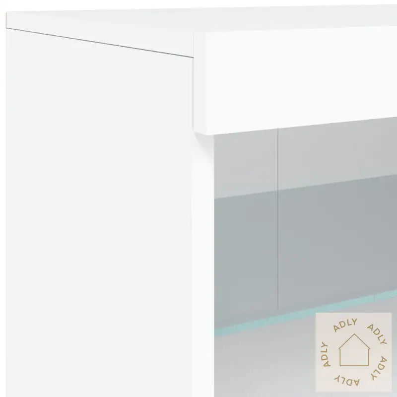 Skjenk Med Led-Lys Hvit 181,5X37X67 Cm