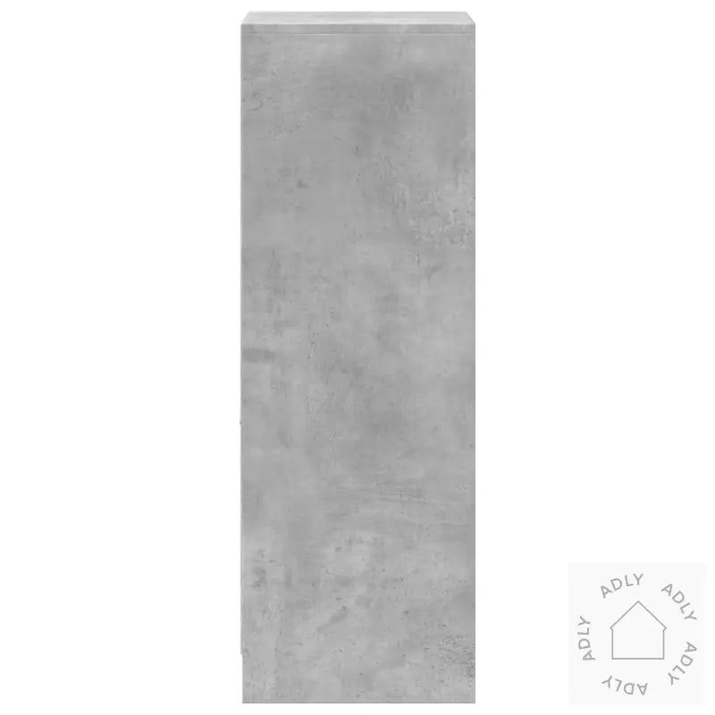 Skjenk Med Led Betonggrå 38X34X100 Cm Konstruert Tre