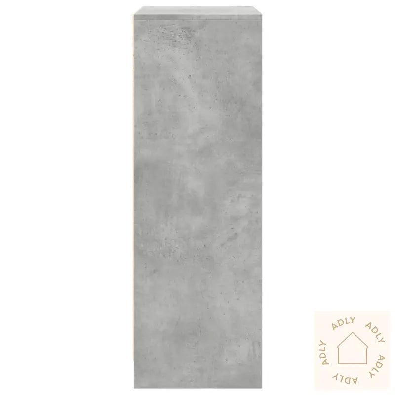 Skjenk Med Led Betonggrå 77X34X100 Cm Konstruert Tre