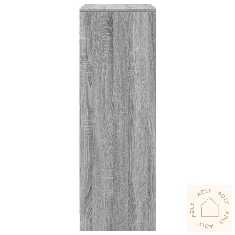 Skjenk Med Led Grå Sonoma 77X34X100 Cm Konstruert Tre