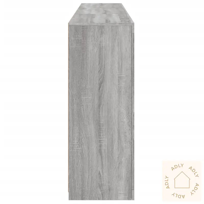 Skjenk Med Led-Lys Grå Sonoma 181,5X37X100 Cm