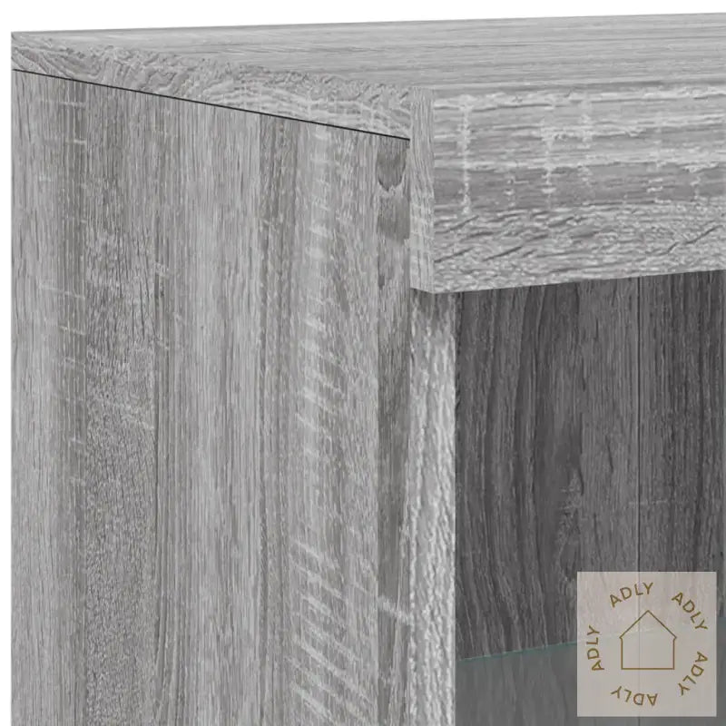 Skjenk Med Led-Lys Grå Sonoma 162X37X100 Cm