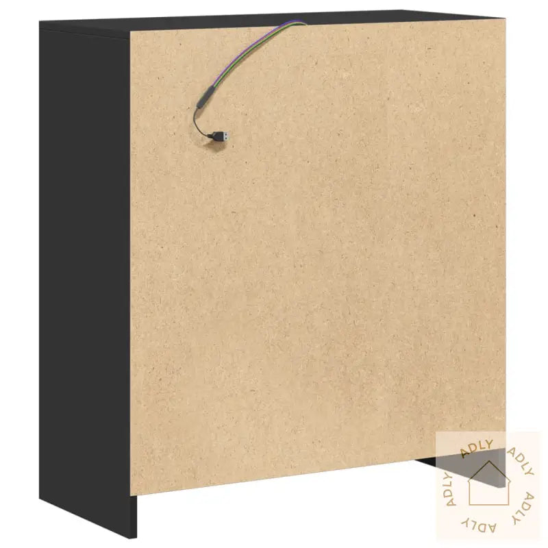 Skjenk Med Led Svart 77X34X85 Cm Konstruert Tre