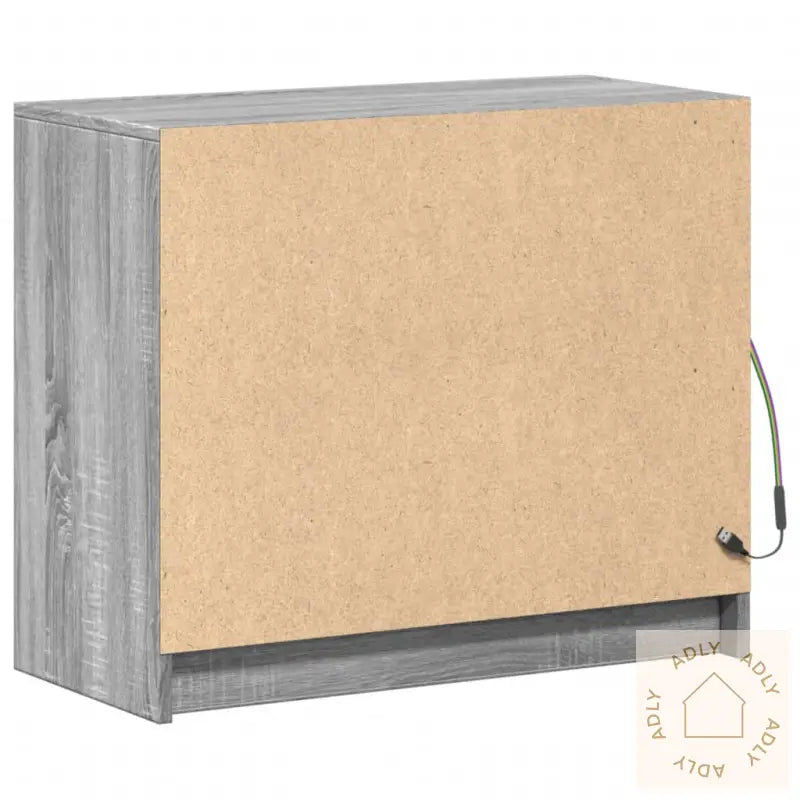 Skjenk Med Led Grå Sonoma 72X34X61 Cm Konstruert Tre