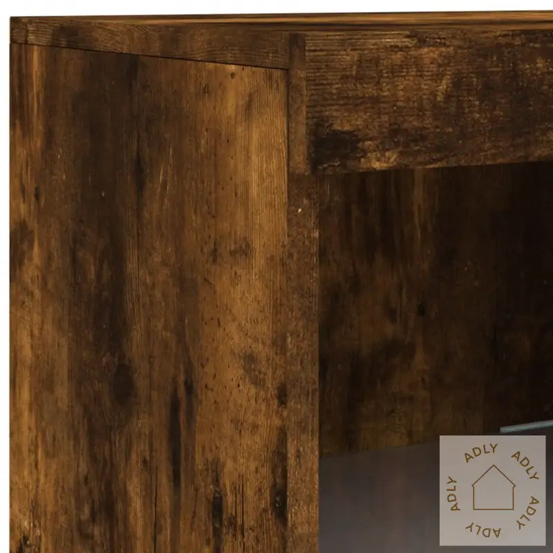 Skjenk Med Led-Lys Røkt Eik 162X37X100 Cm