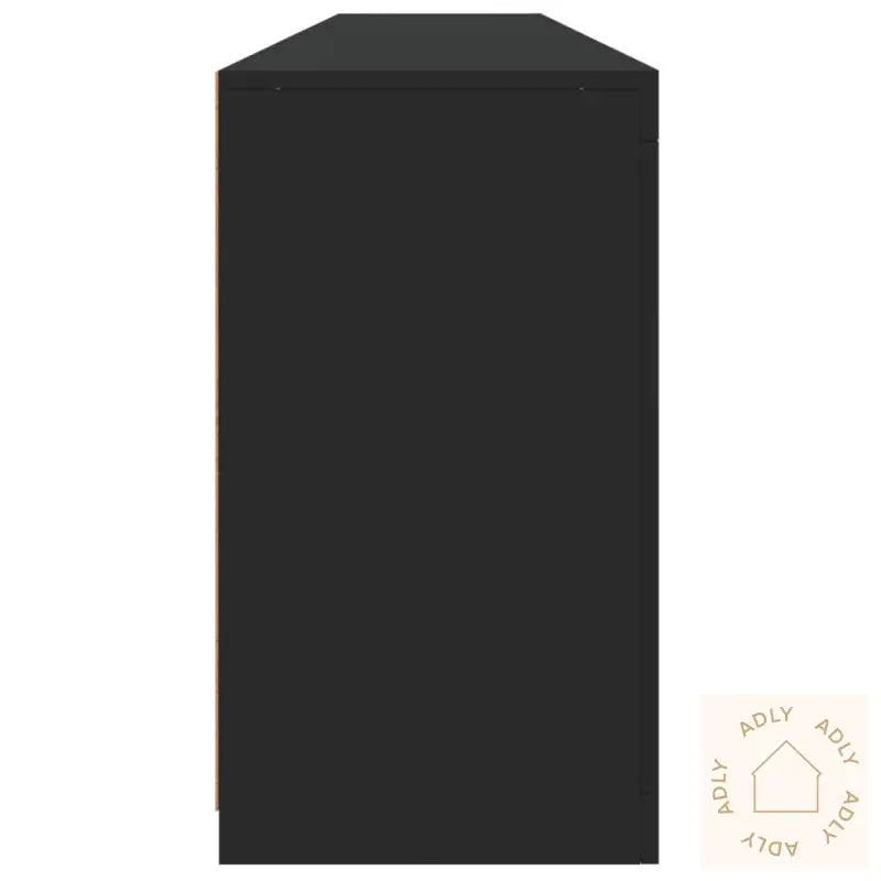 Skjenk Med Led-Lys Svart 202X37X67 Cm