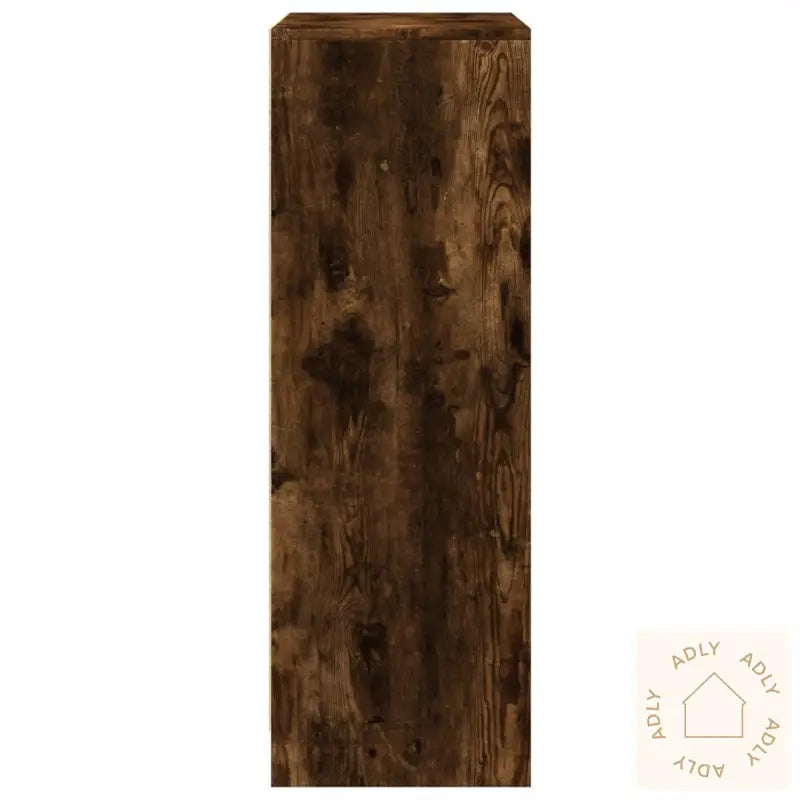 Skjenk Med Led Røkt Eik 77X34X100 Cm Konstruert Tre