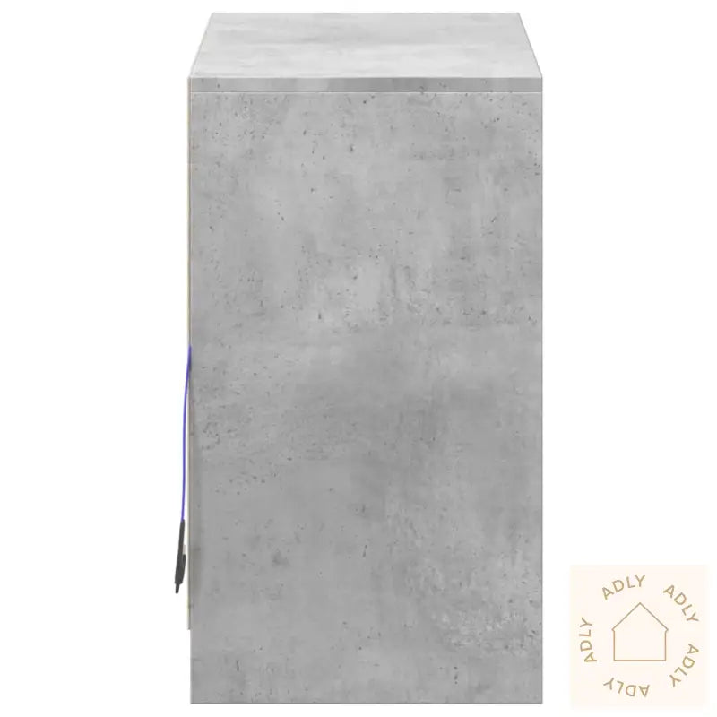 Skjenk Med Led Betonggrå 72X34X61 Cm Konstruert Tre