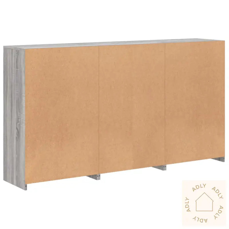 Skjenk Med Led-Lys Grå Sonoma 181,5X37X100 Cm