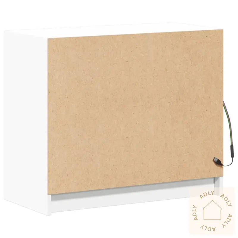 Skjenk Med Led Hvit 72X34X61 Cm Konstruert Tre