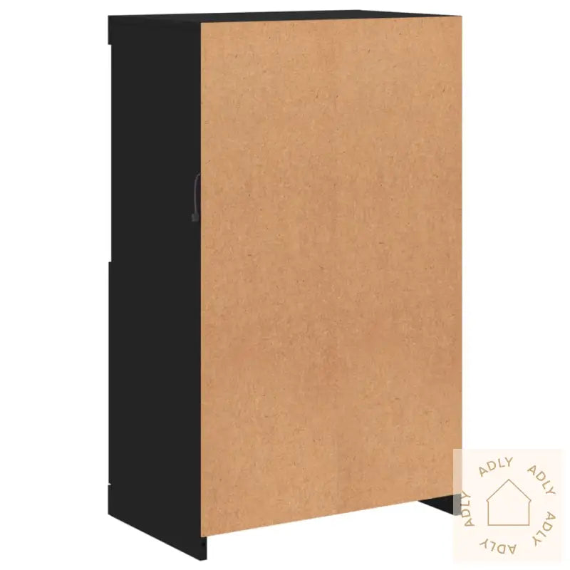 Skjenk Med Led-Lys Svart 60,5X37X100 Cm